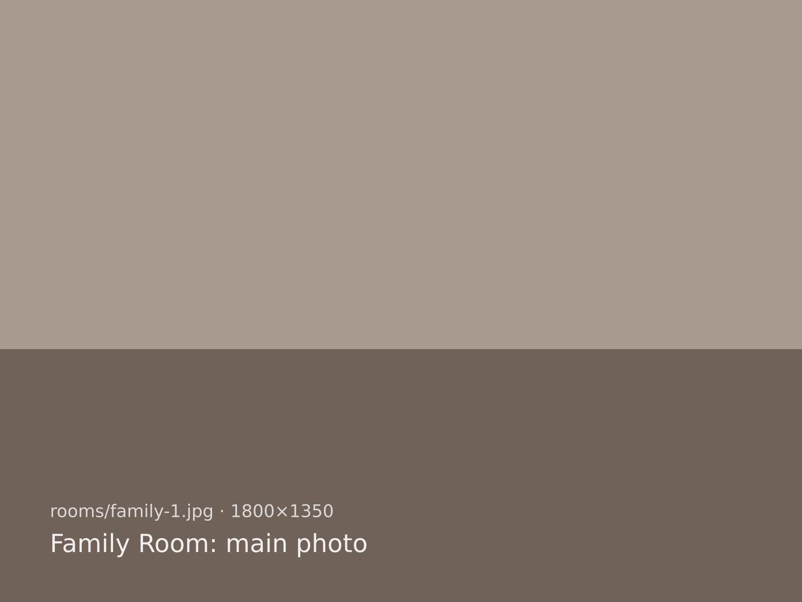 Family Room with a double bed and two single beds